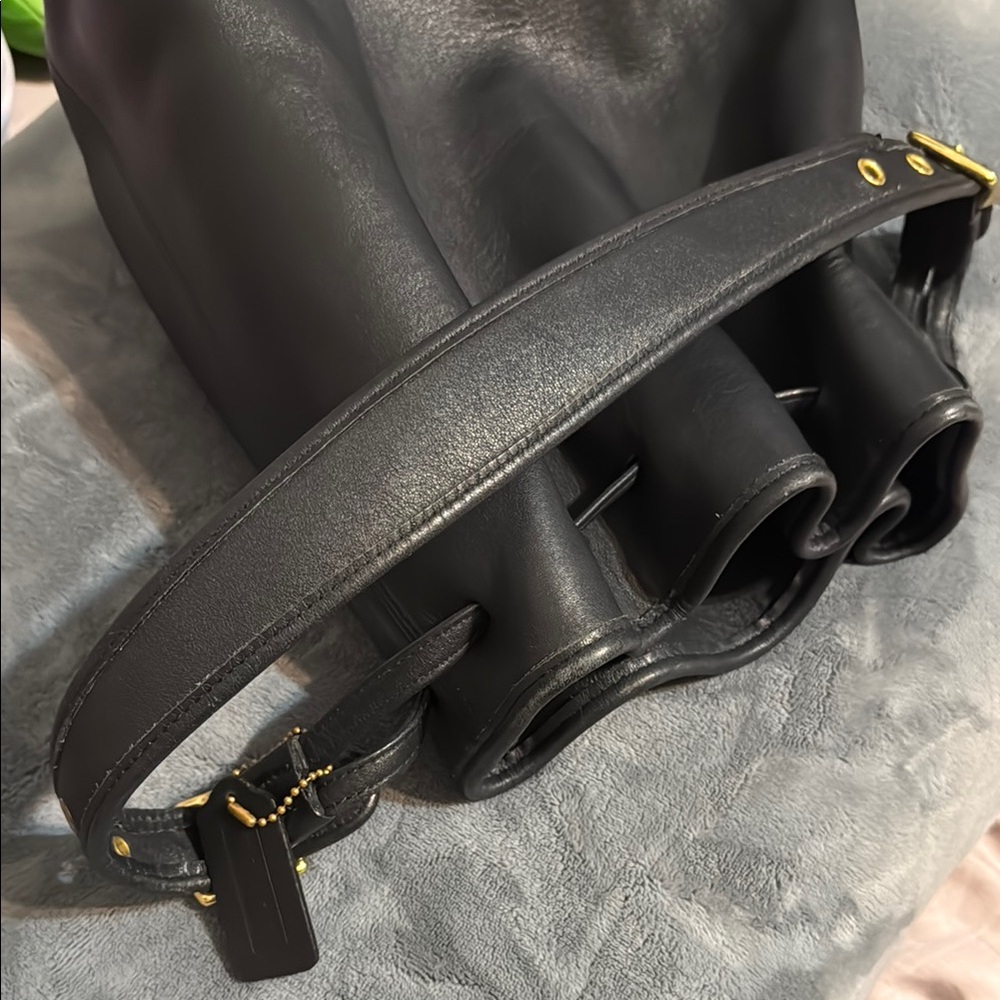 Coach Vintage legacy black leather bucket bag 9165 - Picture 7 of 17
